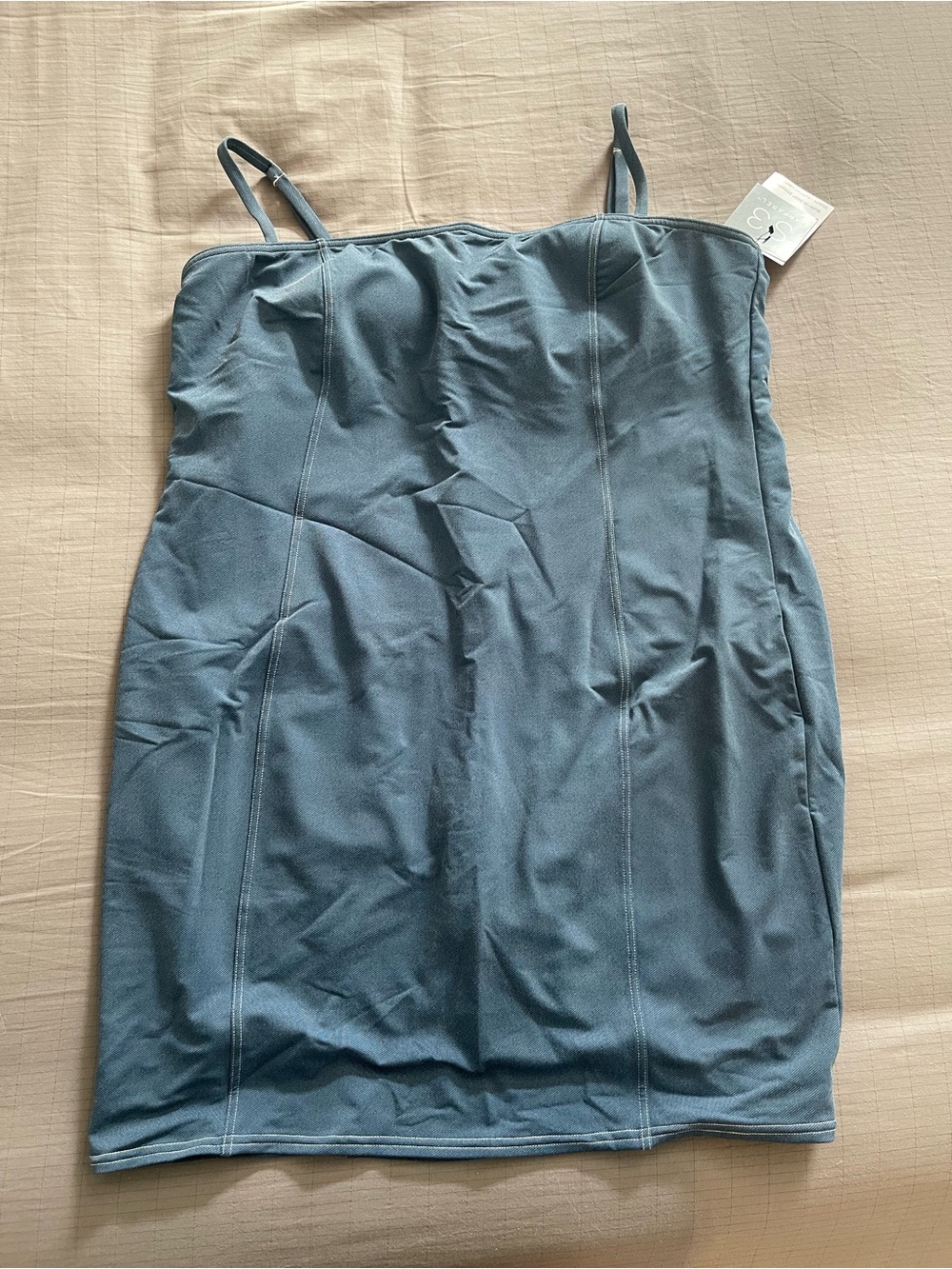 S3 stretch denim mini dress 2x